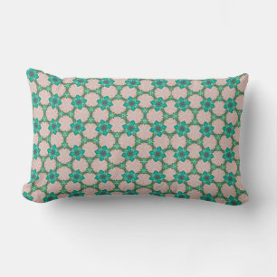 Vintage Green Floral Long Pillow