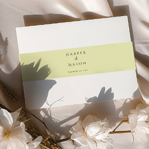 Vintage Green Invitation Belly Band