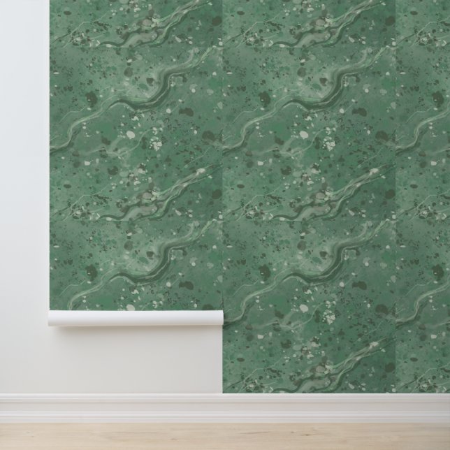 Vintage Green Marble Wallpaper  (Application)