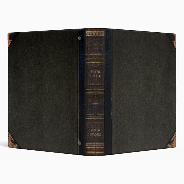 Vintage Green Moleskin Book Cover 3 Ring Binder (Background)