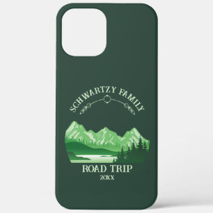 Vintage Green Mountain Lake Sunset iPhone 12 Pro Max Case
