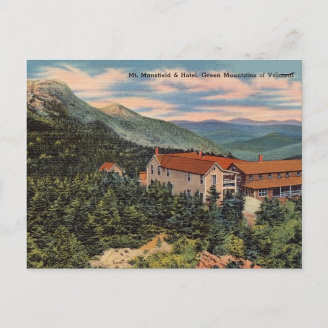 Vintage, Green Mountains of Vermont Postcard (Front)