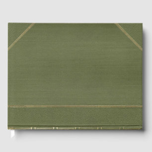 Vintage Green Old Book Wedding Guest Book