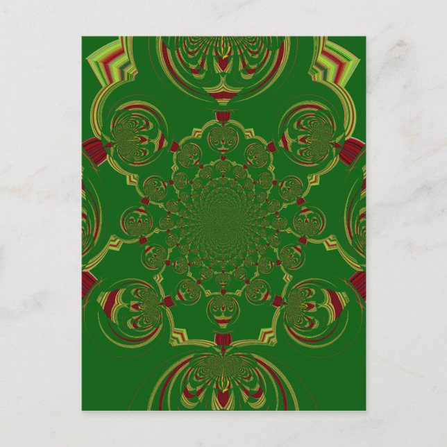 Vintage Green Postcard (Front)