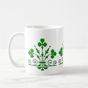 Vintage Green Shamrocks Pattern Mug