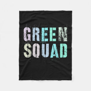 Vintage Green Squad War Game Winners Wear Team Col Fleece Blanket