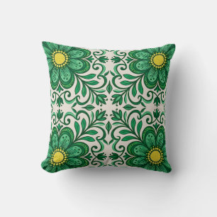 Vintage Green  Throw Pillow