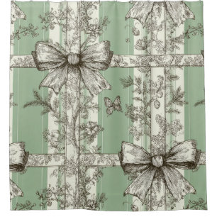 Vintage Green Toile Ribbon