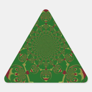 Vintage Green Triangle Sticker