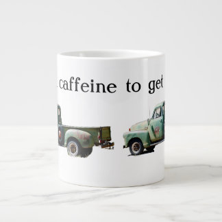 Vintage Green Truck Caffeine Fuel Large Coffee Mug