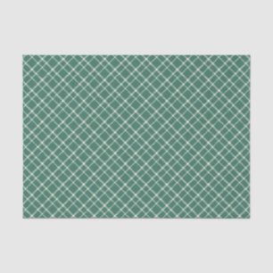 Vintage Green White Chequered Tissue Paper