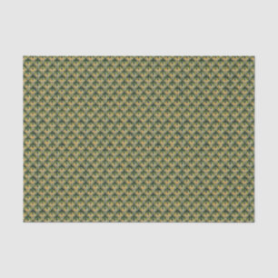 Vintage Green white floral pattern St Patrick  Thr Tissue Paper