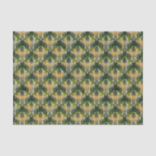 Vintage Green white floral pattern St Patrick  Tis Tissue Paper
