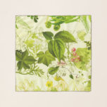 Vintage Greenery Botanical Wildflowers Watercolor Scarf<br><div class="desc">Beautiful botanical garden is bursting with pretty pink flowers,  wild vines and foliage,  and other bright blossoms.</div>