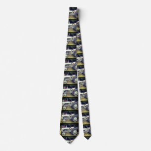 Vintage greenish Grey massey fergison tractor Tie