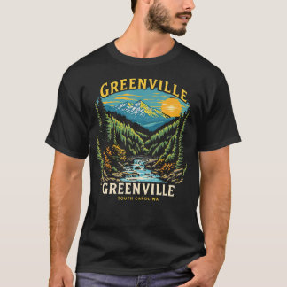 Vintage Greenville South Carolina Sunset T-Shirt