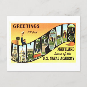 Vintage Greetings from Annapolis, Maryland Postcard