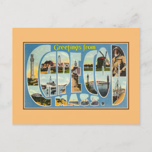 Vintage Greetings from Cape Cod MA Postcard