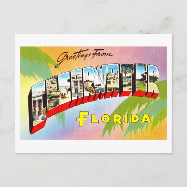 Vintage Greetings from Clearwater, Florida Postcard (Front)