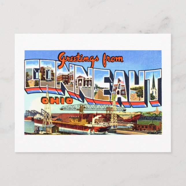 Vintage Greetings from Conneaut, Ohio, Postcard (Front)