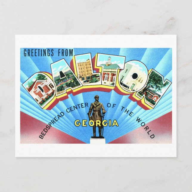 Vintage Greetings from Dalton, Georgia, Postcard (Front)