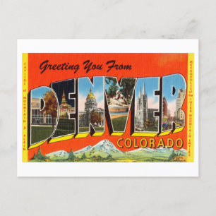 Vintage Greetings from Denver, Colorado Postcard