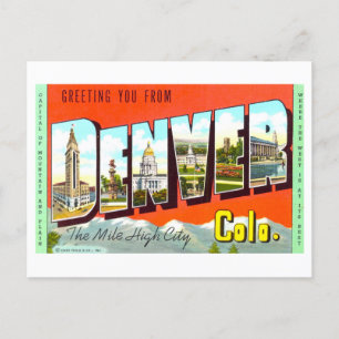 Vintage Greetings from Denver, Colorado, Postcard
