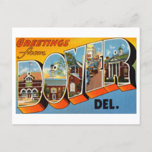 Vintage Greetings from Dover, Delaware Postcard