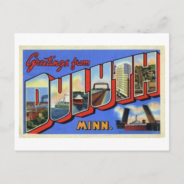Vintage Greetings from Duluth, Minnesota Postcard (Front)