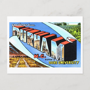 Vintage Greetings from Durham, North Carolina, Postcard