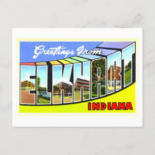 Vintage Greetings from Elkhart, Indiana, Postcard