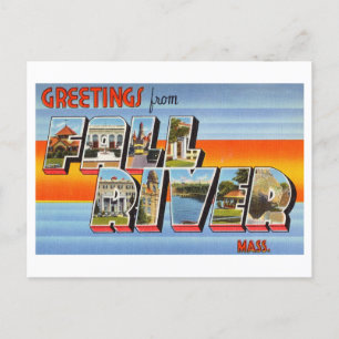 Vintage Greetings from Fall River, Massachusetts Postcard