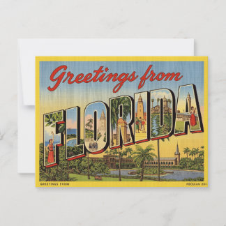 Vintage "Greetings from Florida" Postcard