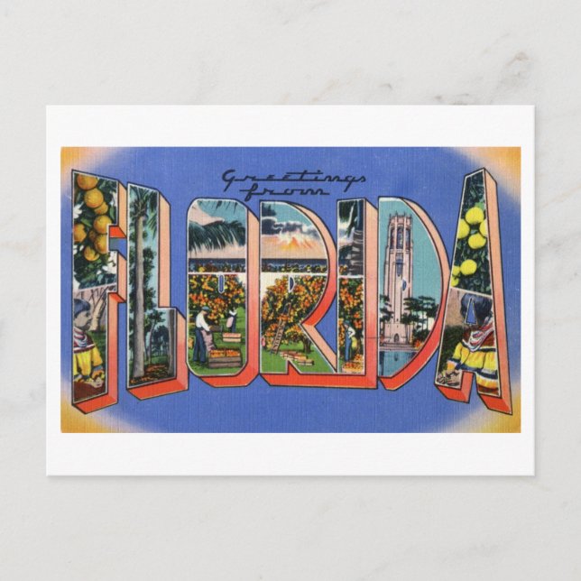 Vintage Greetings from Florida Postcard (Front)