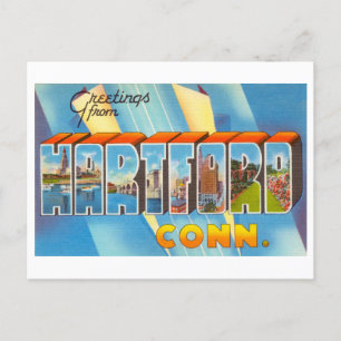 Vintage Greetings from Hartford, Connecticut Postcard