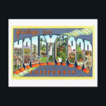 Vintage Greetings from Hollywood, California Postcard<br><div class="desc">This postcard is a reproduction of a vintage large letter "greetings from" postcard from Hollywood,  California.</div>