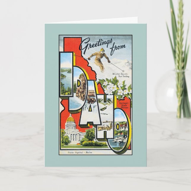 Vintage greetings from Idaho Card (Front)