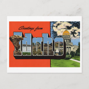 Vintage Greetings from Idaho Postcard