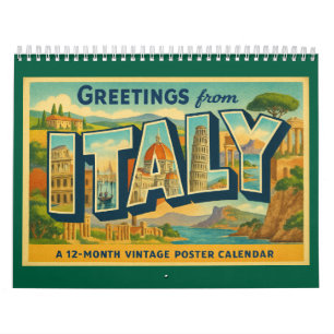 Vintage Greetings from Italy Travel Calendar