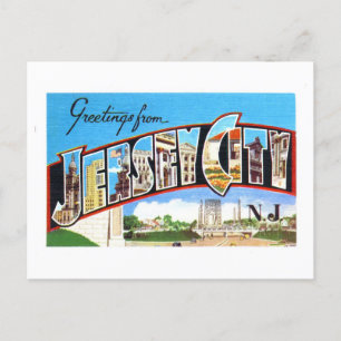 Vintage Greetings from Jersey City, New Jersey, Postcard