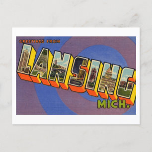 Vintage Greetings from Lansing, Michigan Postcard