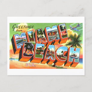 Vintage Greetings from Miami Beach, Florida, Postcard