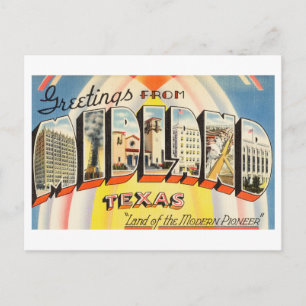 Vintage Greetings from Midland, Texas Postcard