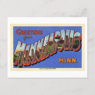 Vintage Greetings from Minneapolis, Minnesota Postcard