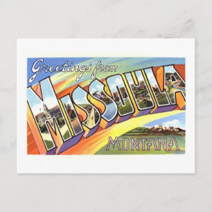 Vintage Greetings from Missoula, Montana Postcard