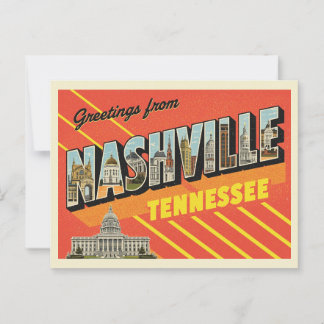 Vintage "Greetings from Nashville, Tennessee" Postcard