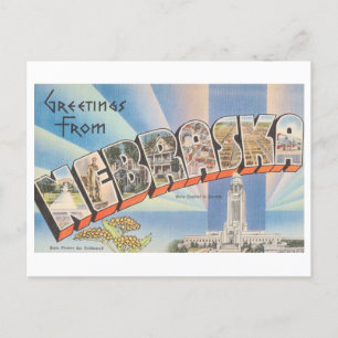 Vintage Greetings from Nebraska Postcard