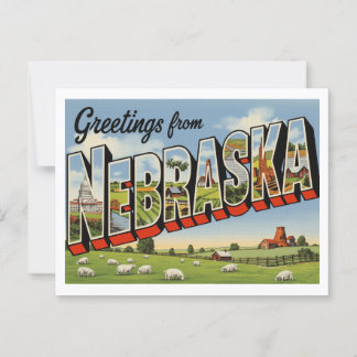 Vintage "Greetings from Nebraska" Postcard