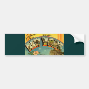 Vintage Greetings from New York Bumper Sticker