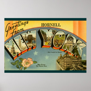 Vintage Greetings from New York Poster